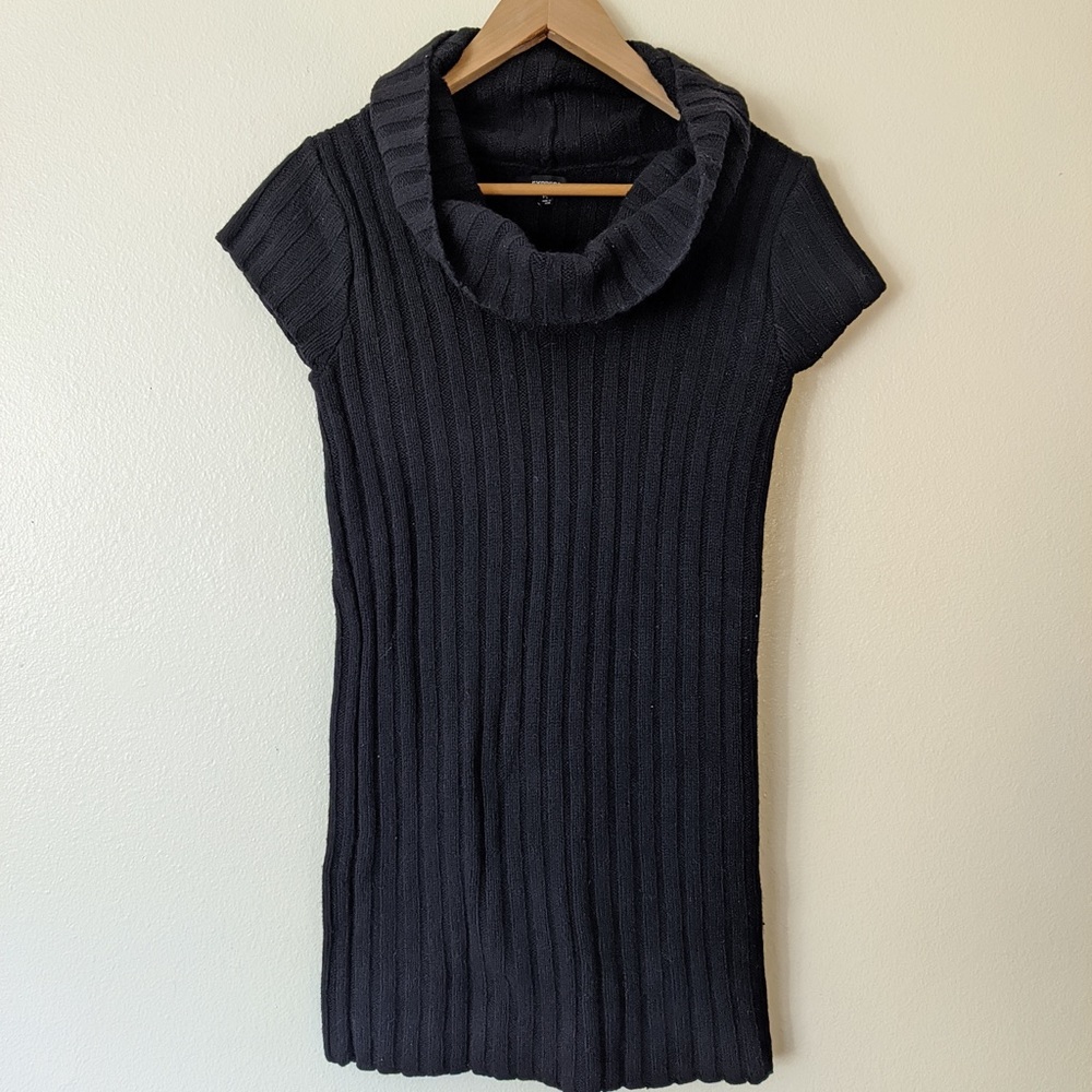 black sweater mini dress